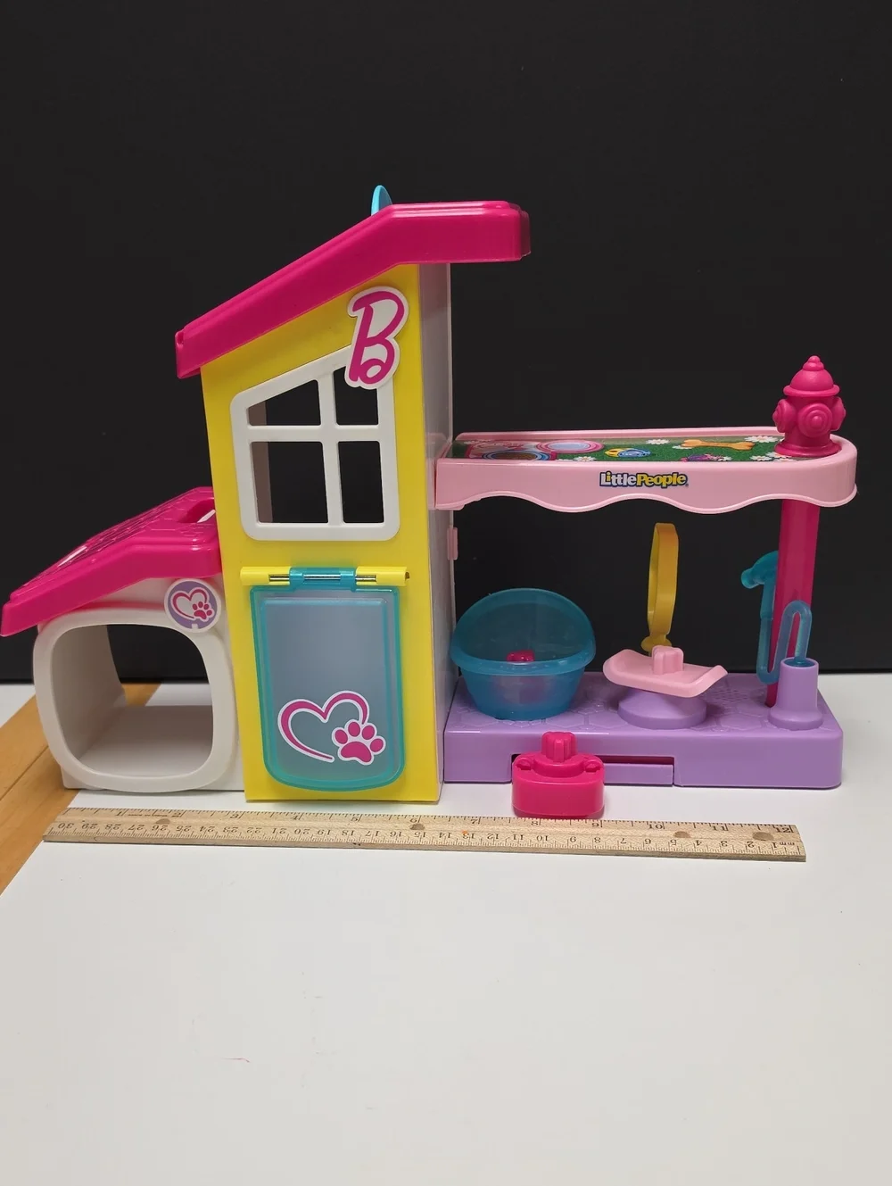 Fisher-Price Little People Barbie Pink, Yellow & Purple Pet Care Playset